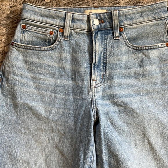 Madewell - the curvy perfect vintage wide leg crop jeans Light Blue - sz 26 - Picture 2 of 7